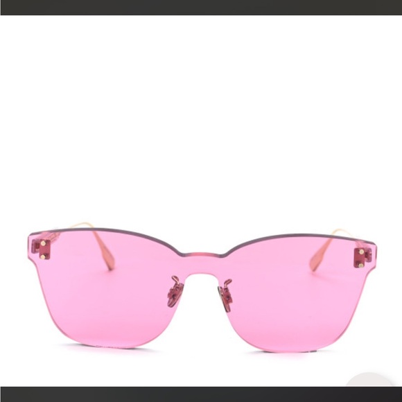 Dior Pink Rimless Sunglasses - Picture 1 of 4